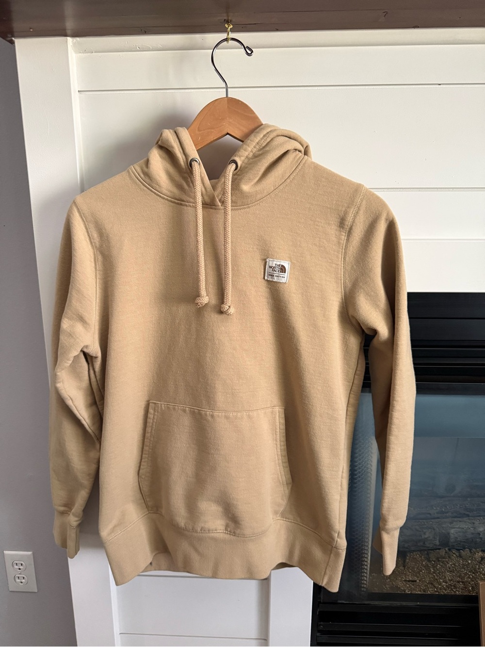 The North Face Men's Beige Pullover Hoodie size medium high quality